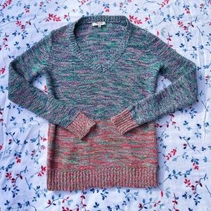 Madewell Spectrum Knit V Neck Sweater